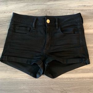 Black Denim Shorts